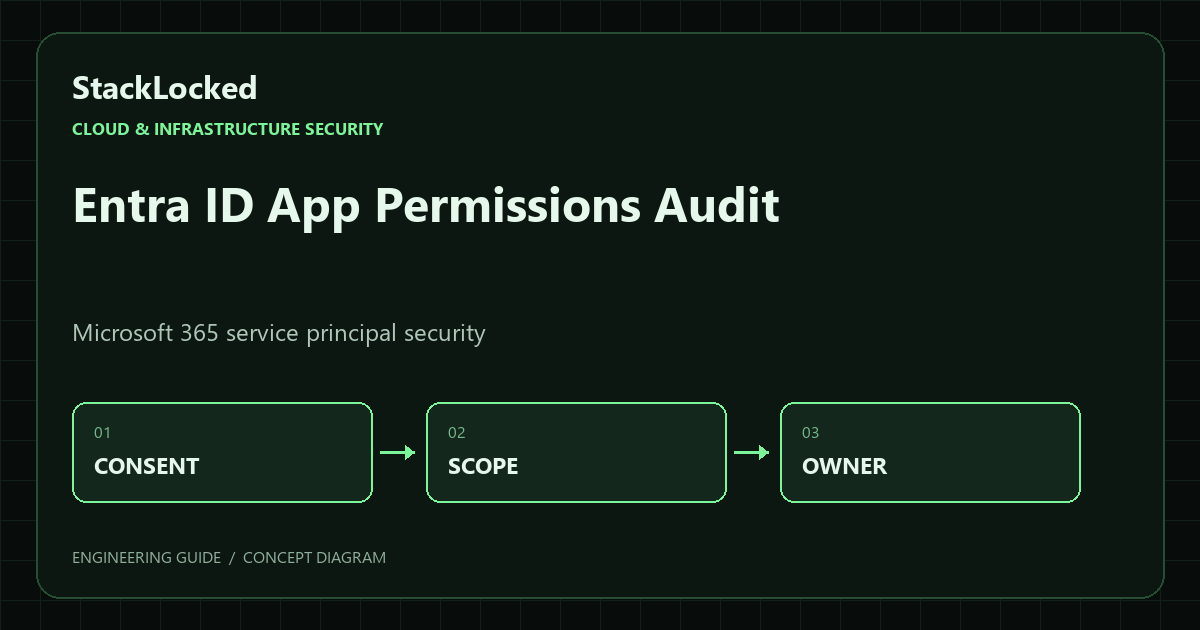 Entra ID App Permissions Audit: Microsoft 365 Service Principal Security — illustrated control sequence
