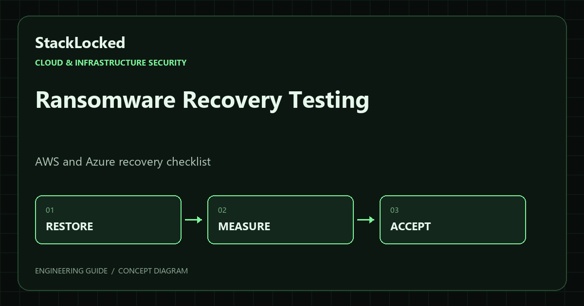 Ransomware Recovery Testing: A Checklist for AWS and Azure — illustrated control sequence